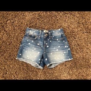 Girls Old Navy denim shorts with white stars